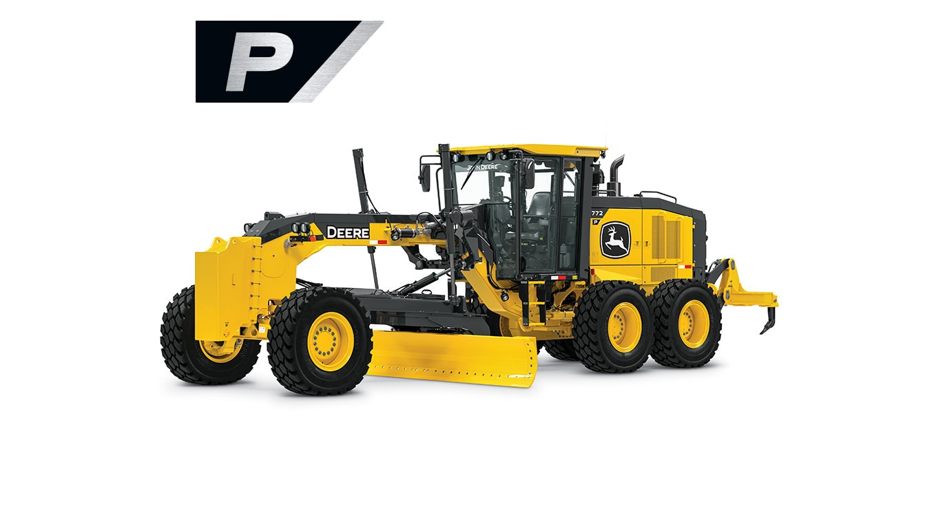 772 P-Tier Motor Grader on a white background