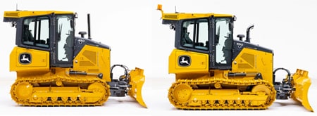 450 P & 650 P dozers with updated and lowered hood profile