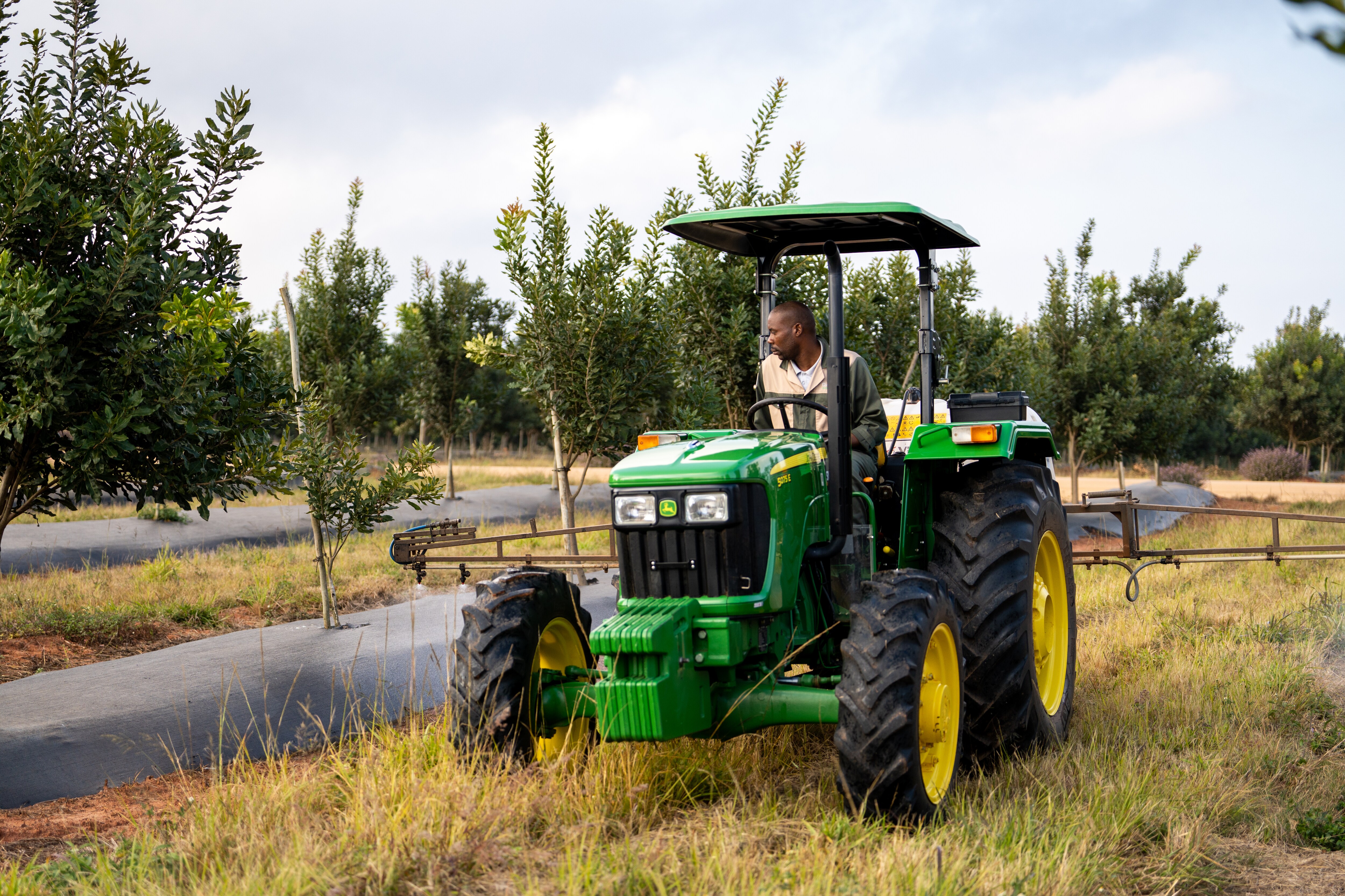 John Deere row-crop tractor