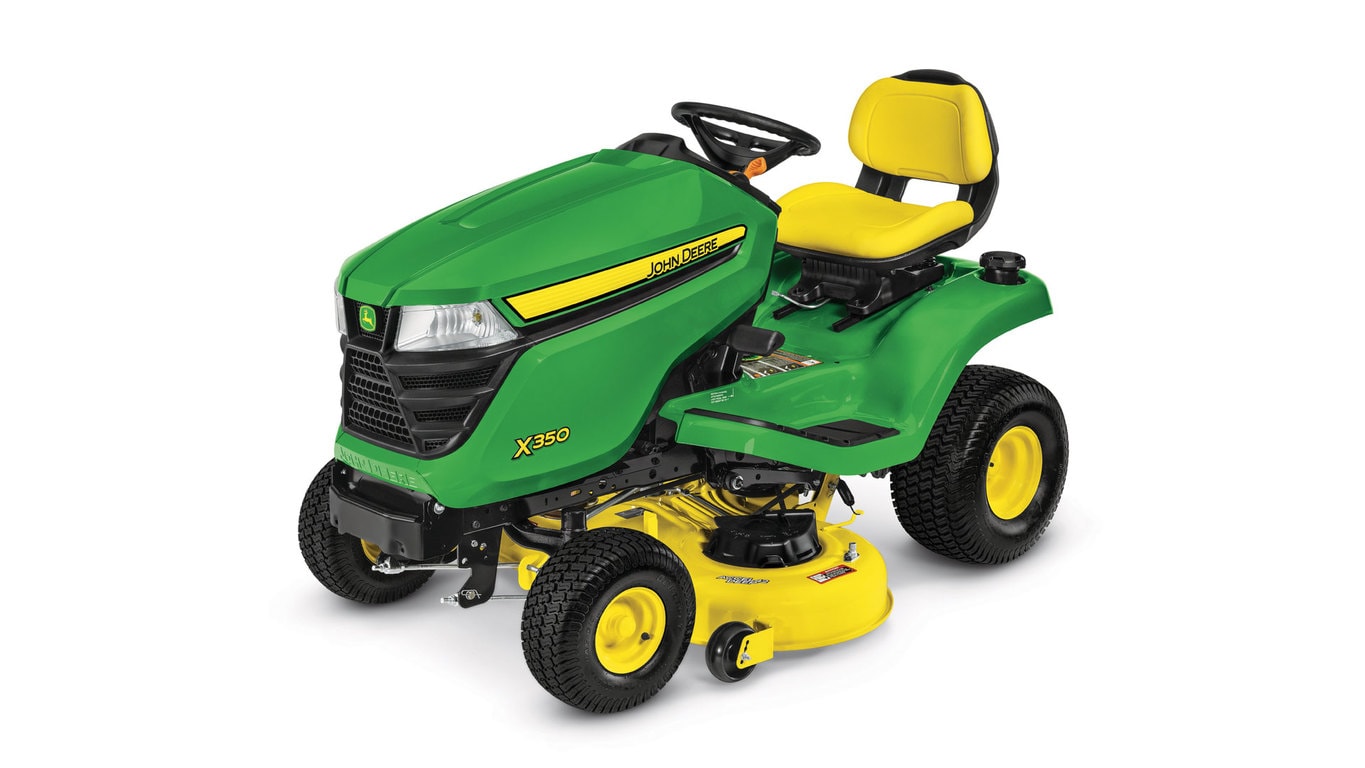 studio image of the X350 series lawn mower with 42-in deck