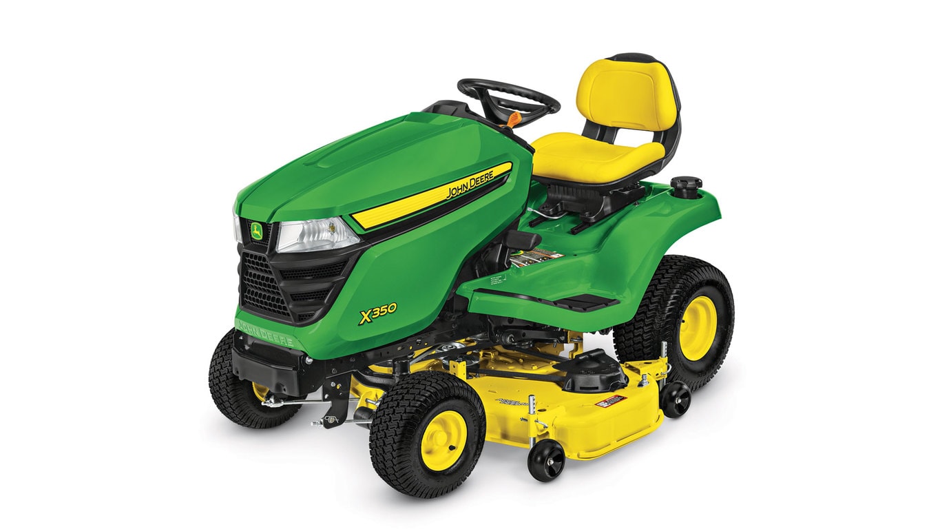 studio image of the X350 lawn mower with 48-in deck